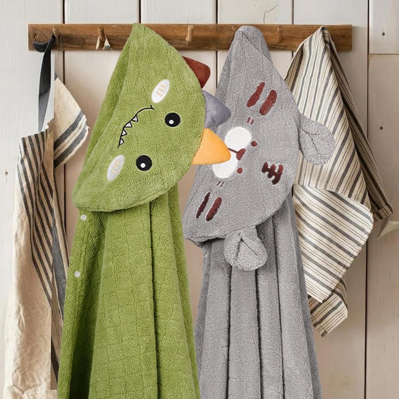 FUBANRAY Toddler Bath Towel Hooded Kids Towels Baby Bath Towels for Boy Girl 0-5 Year, 2-Pack Thick Absorbent Toddler Towels with Hood Kids Bath Towel, Large 50''x32'' Baby Hooded Towel for Kids - Image 5